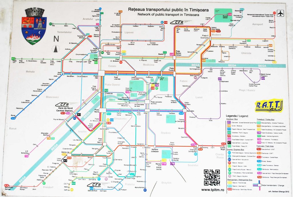 map of public transport in timisoara