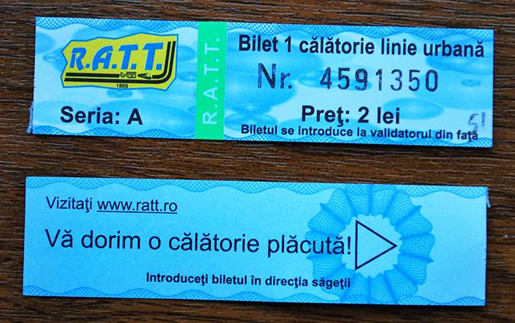 tickets for public transport in timisoara