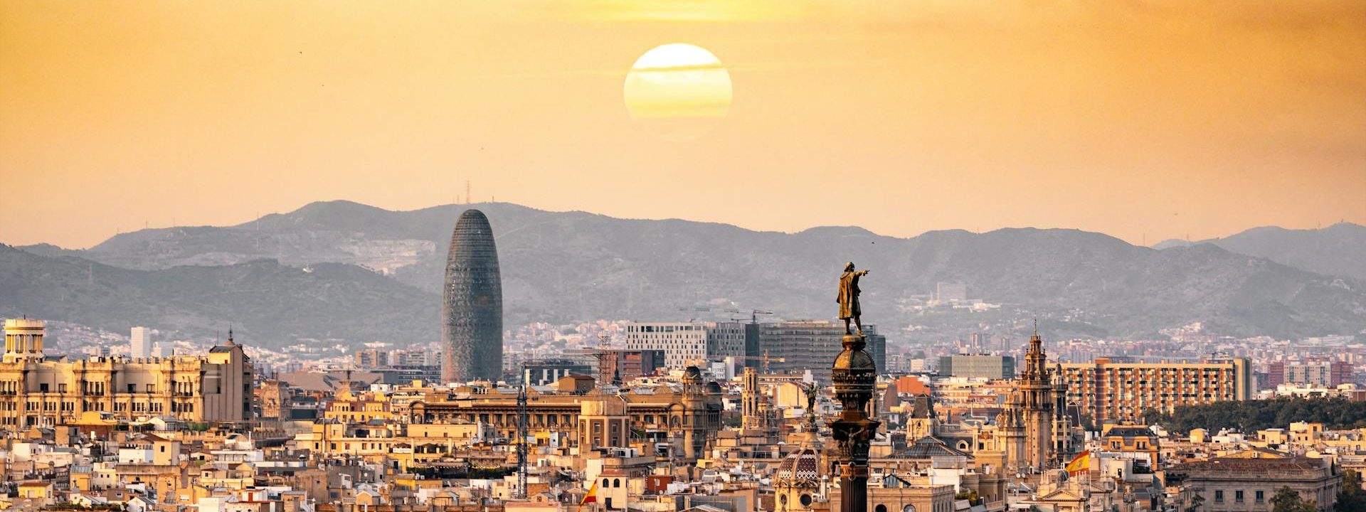 Beautiful sky showing the best place to live in spain