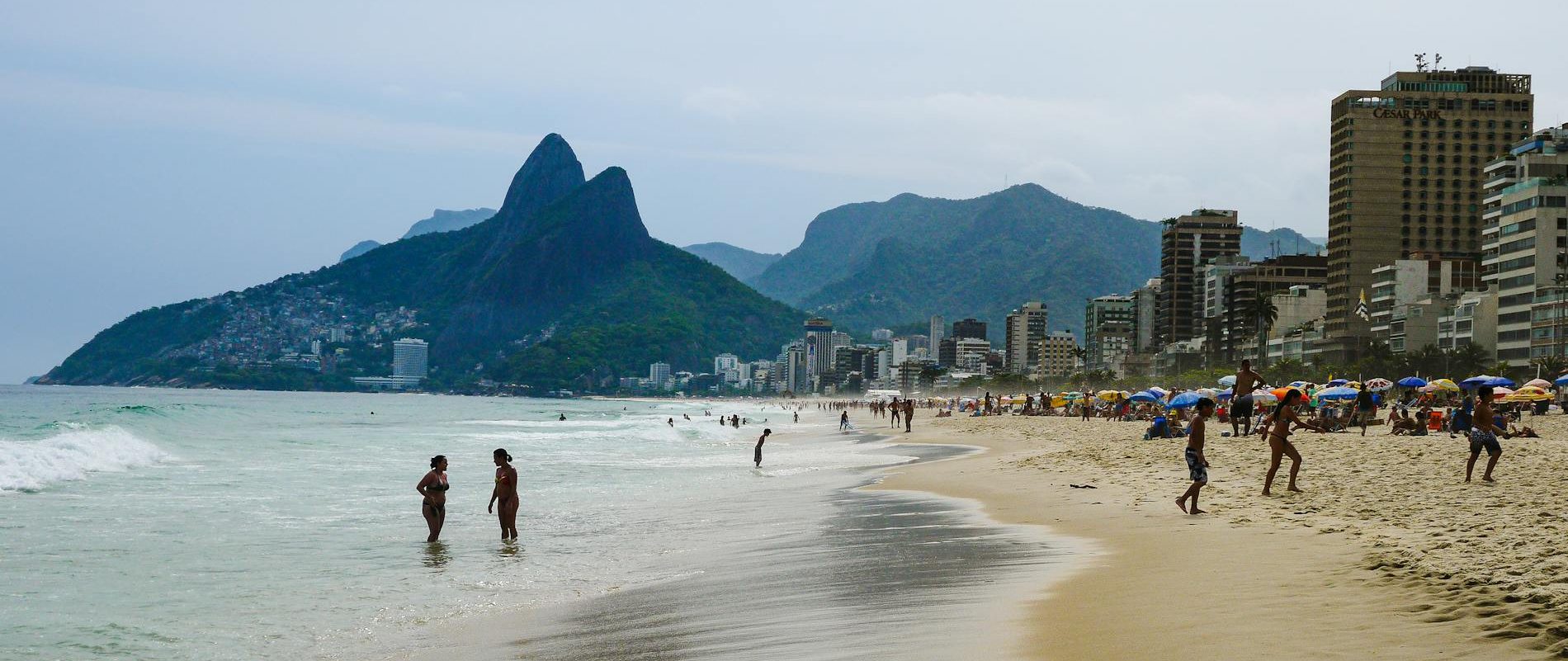 citizens in a beach portraying a bit of what is like to live in brazil