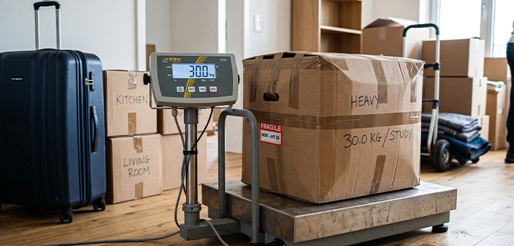How to estimate the weight of my boxes and luggage for removal inventory